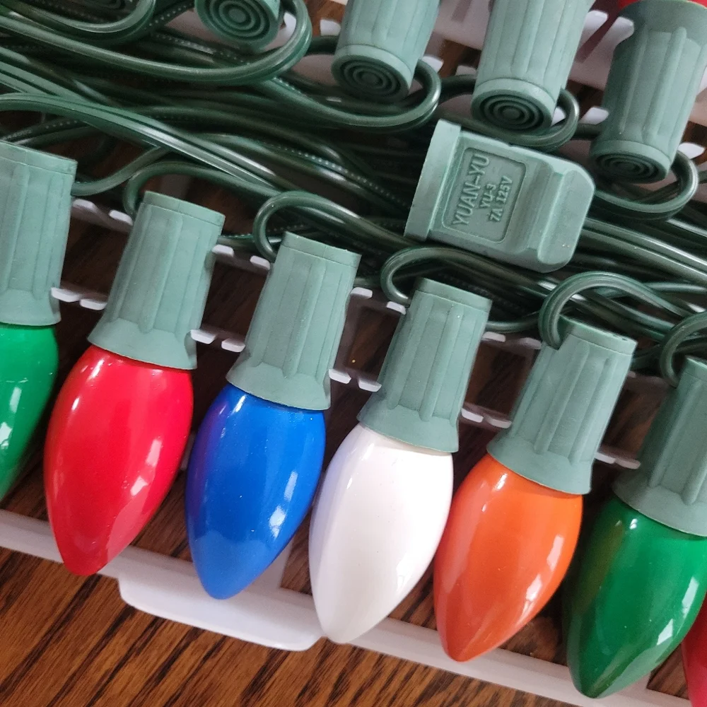 Vintage Outdoor Multi Big Bulb Lights - Great Retro Look ~ NOS in Original Box